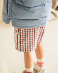 Hug shorts - Spicy red blue check