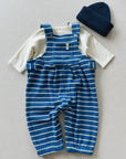WAFFLE OVERALL BLUE STRIPES