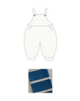 WAFFLE OVERALL BLUE STRIPES