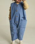 Wren Denim Sleeveless Overall