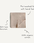 SWADDLE 120x120 - pale taupe