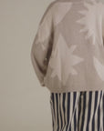 Abstract Neutral Moon Star Cardigan