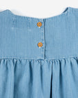 PELICAN RUFFLE WOVEN DRESS