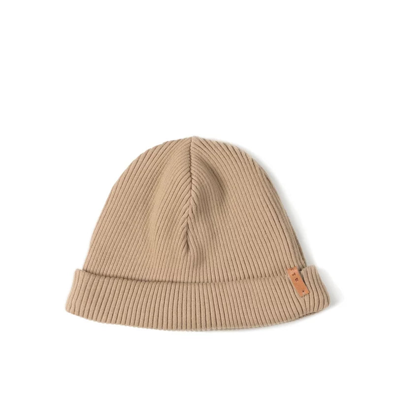 RIB BEANIE -biscuit