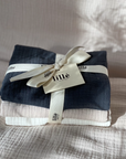 MUSLIN CLOTHS 3 PACK - giftset charcoal