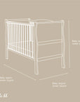 NOBLE VINTAGE COT WHITE - meegroei bed 140x70