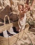 STRIPE SHEEPSKIN SNUGGLER - half moon