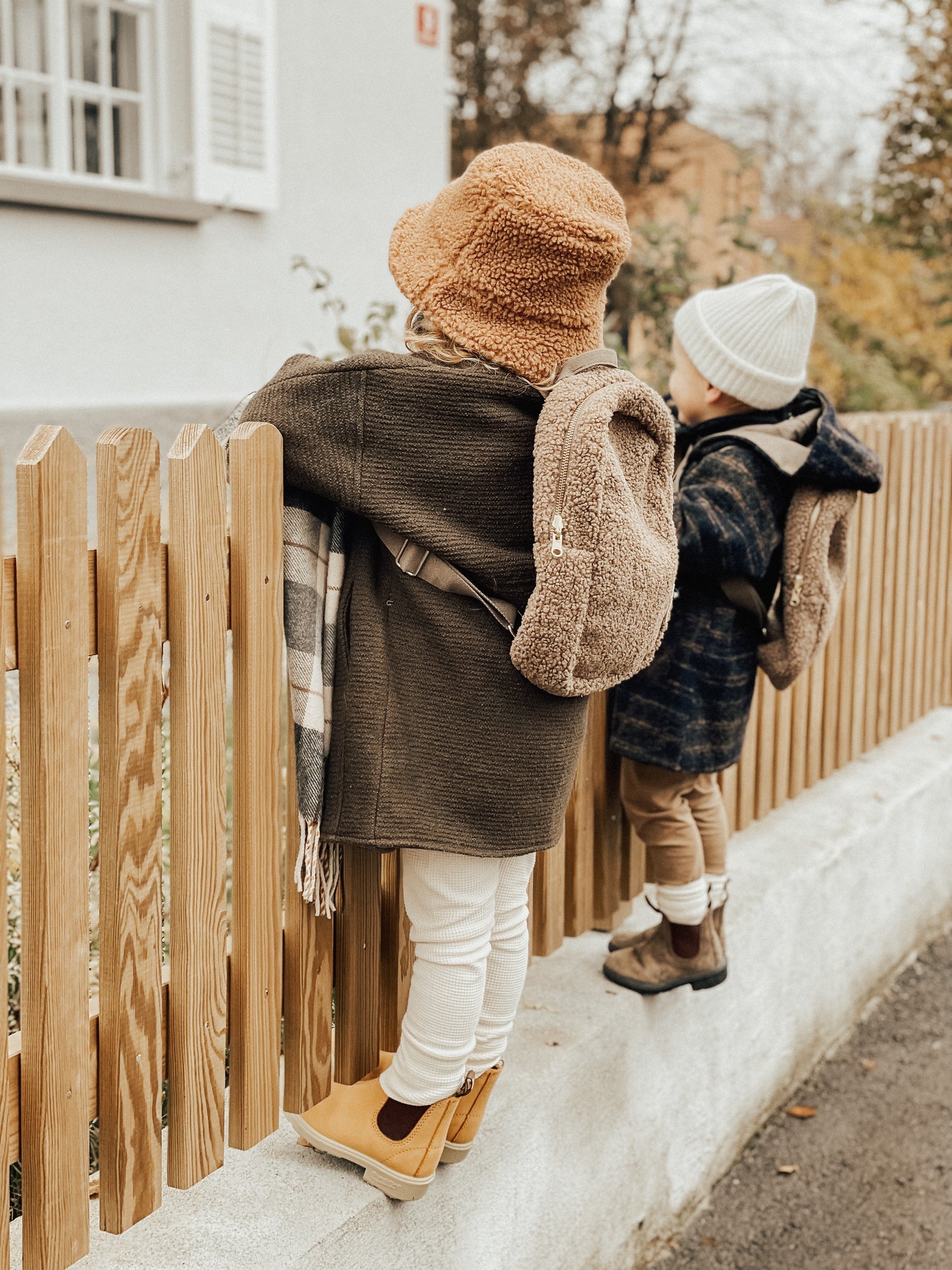 Chunky Backpack - midi brown teddy
