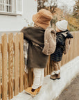 Chunky Backpack - midi brown teddy
