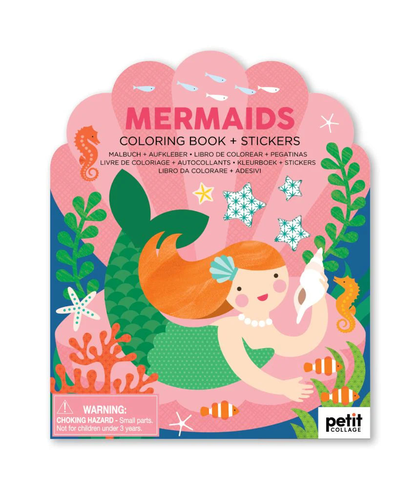 KLEURBOEK MET STICKERS - zeemeerminnen