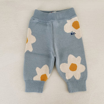 BABY BIG FLOWER KNITTED PANTS - last one 68