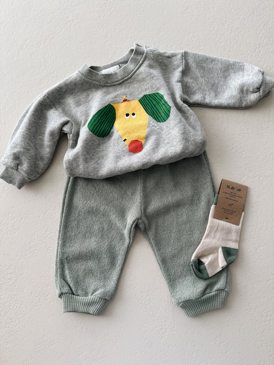 JERSEY LEGGINGS GREEN - baby