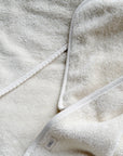 Organic Hooded Towel Creme - with edge