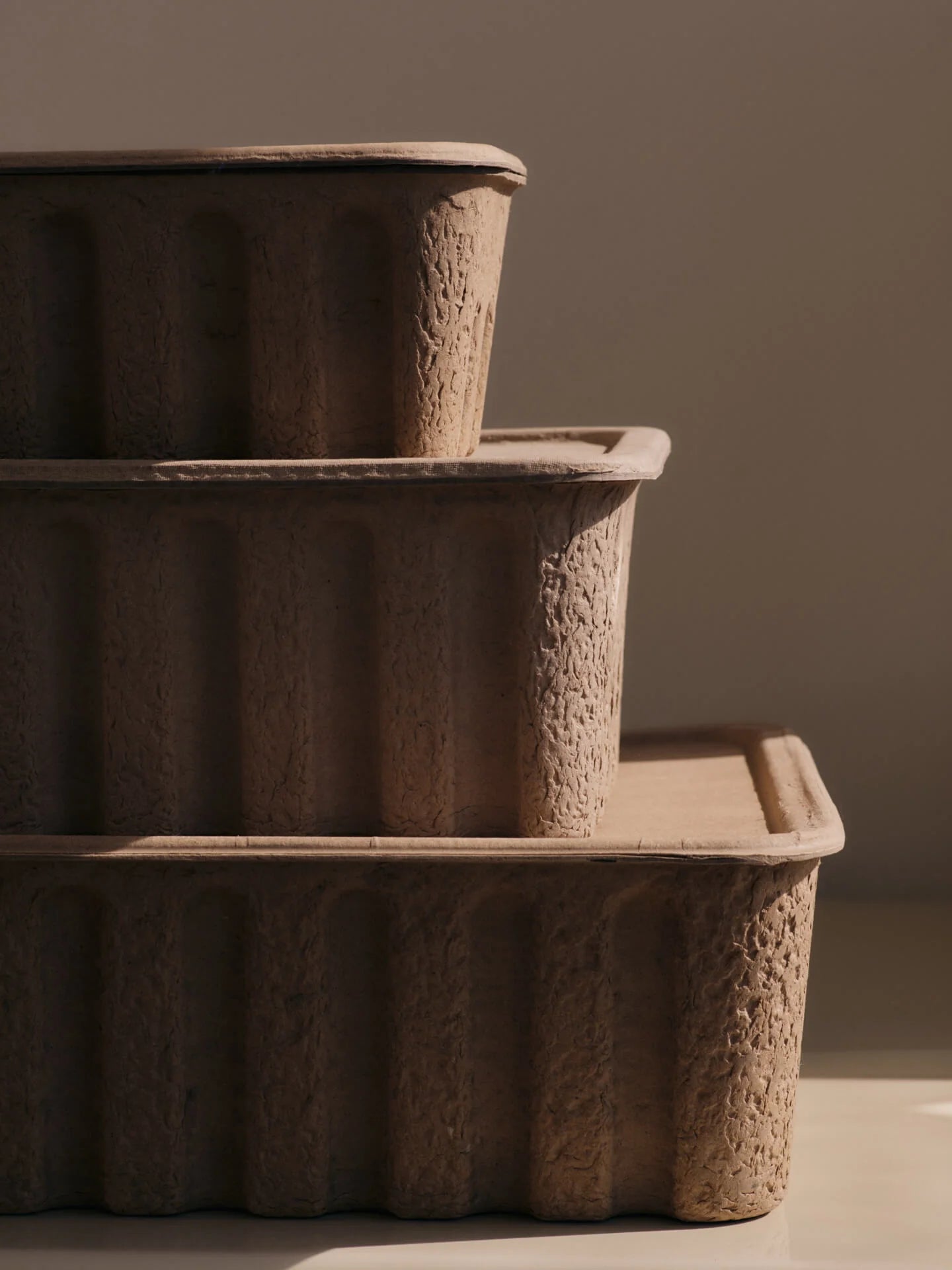 PAPER PULP BOX - LARGE - SET OF 2