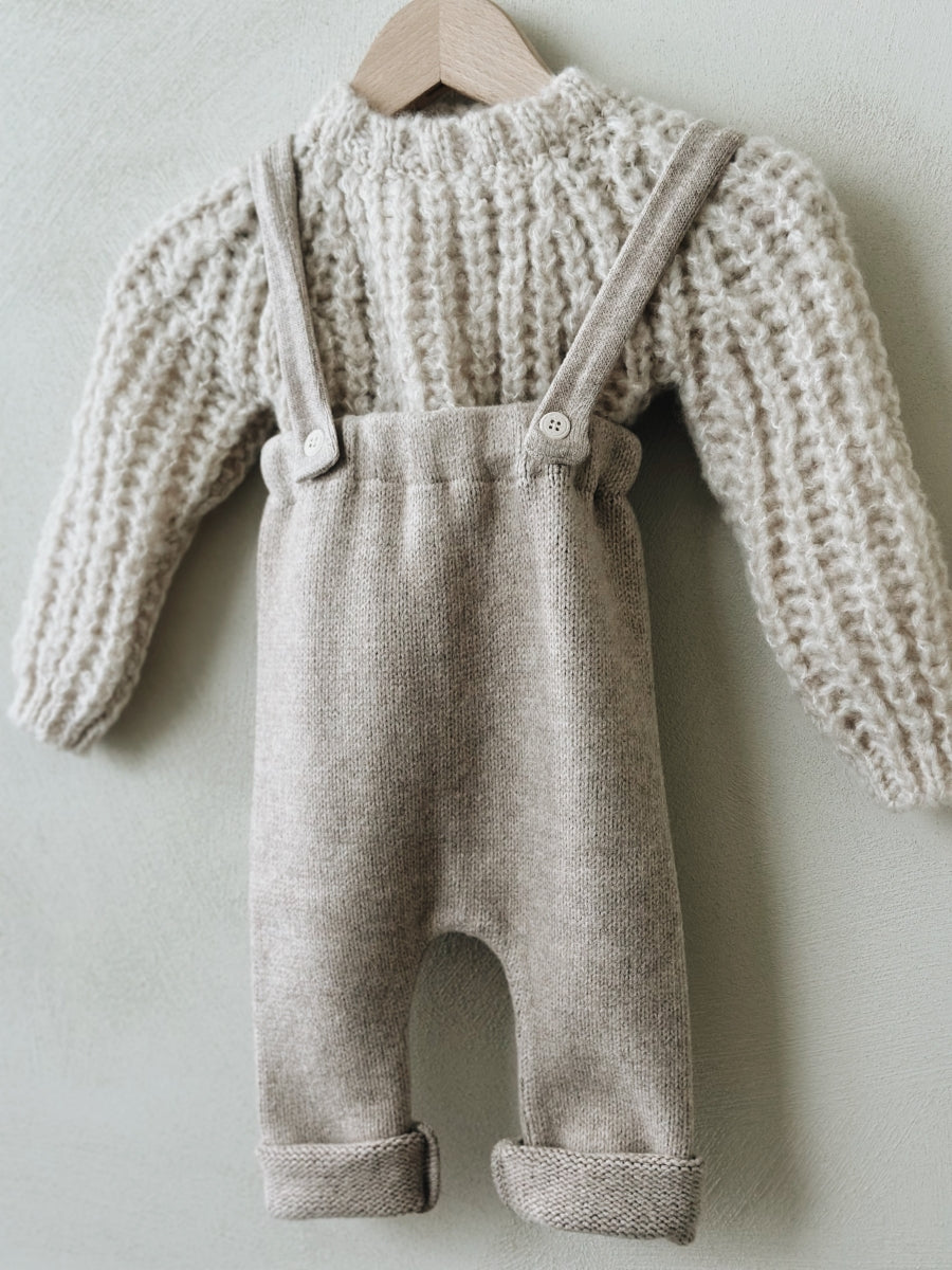 KNITTED SWEATER BEIGE - baby