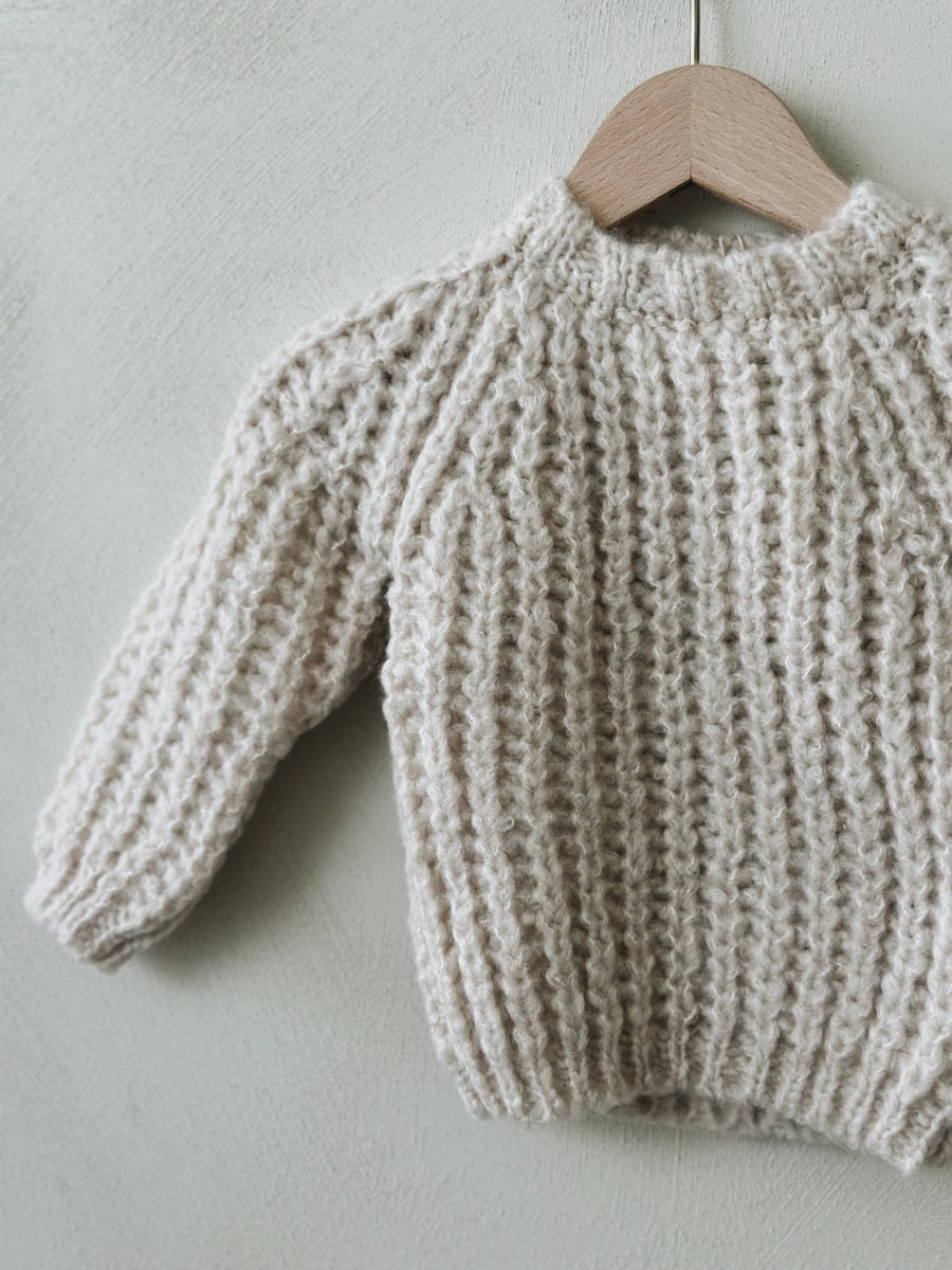 KNITTED SWEATER BEIGE - 1m up to 4y