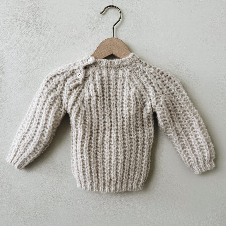 KNITTED SWEATER BEIGE - baby