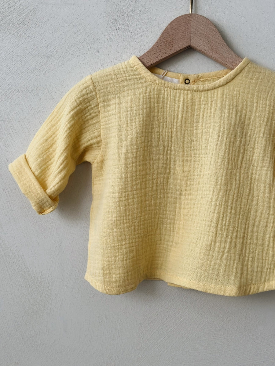 SOFT MUSLIN SHIRT LIGHT YELLOW - baby