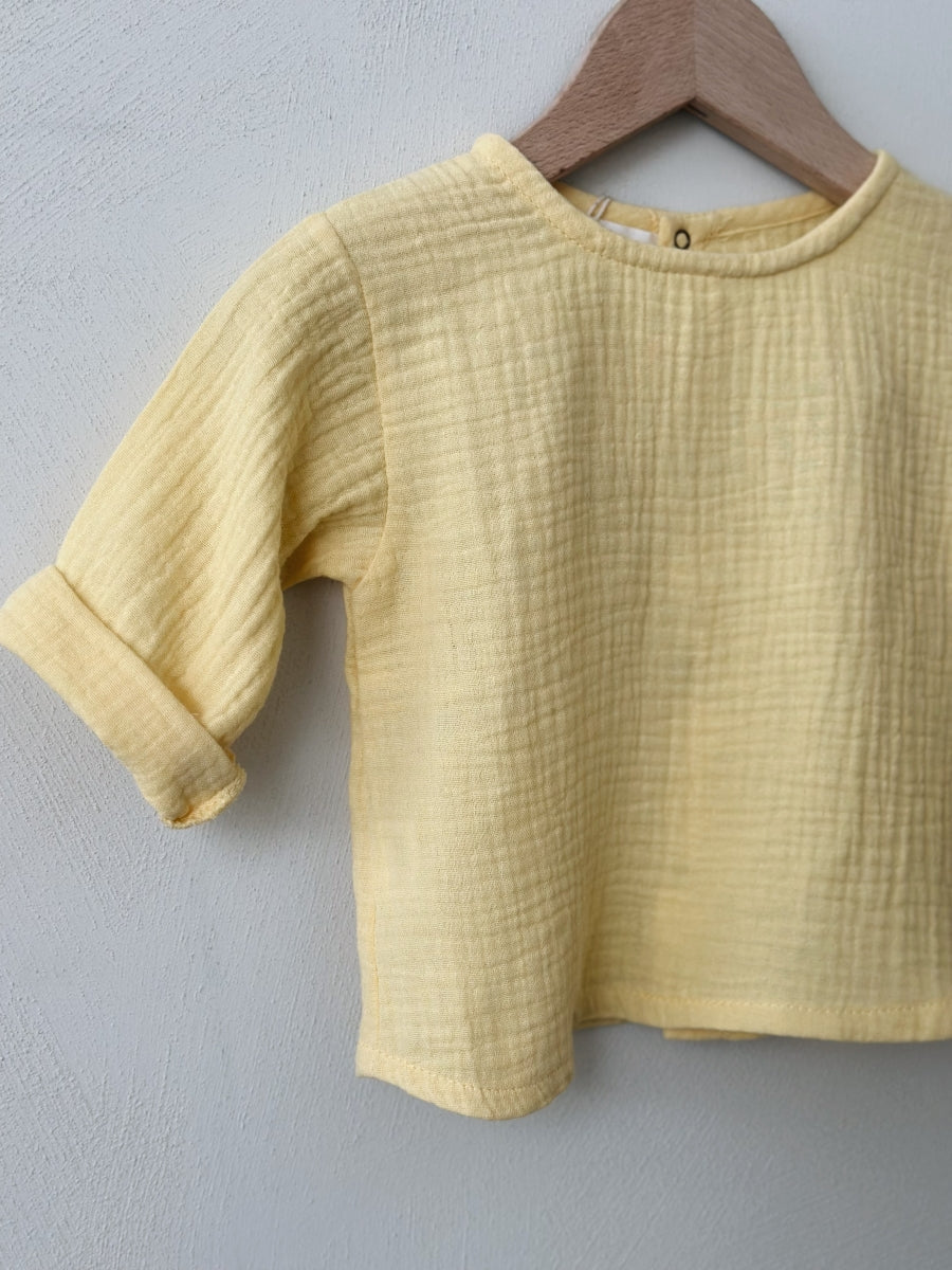 SOFT MUSLIN SHIRT LIGHT YELLOW - baby