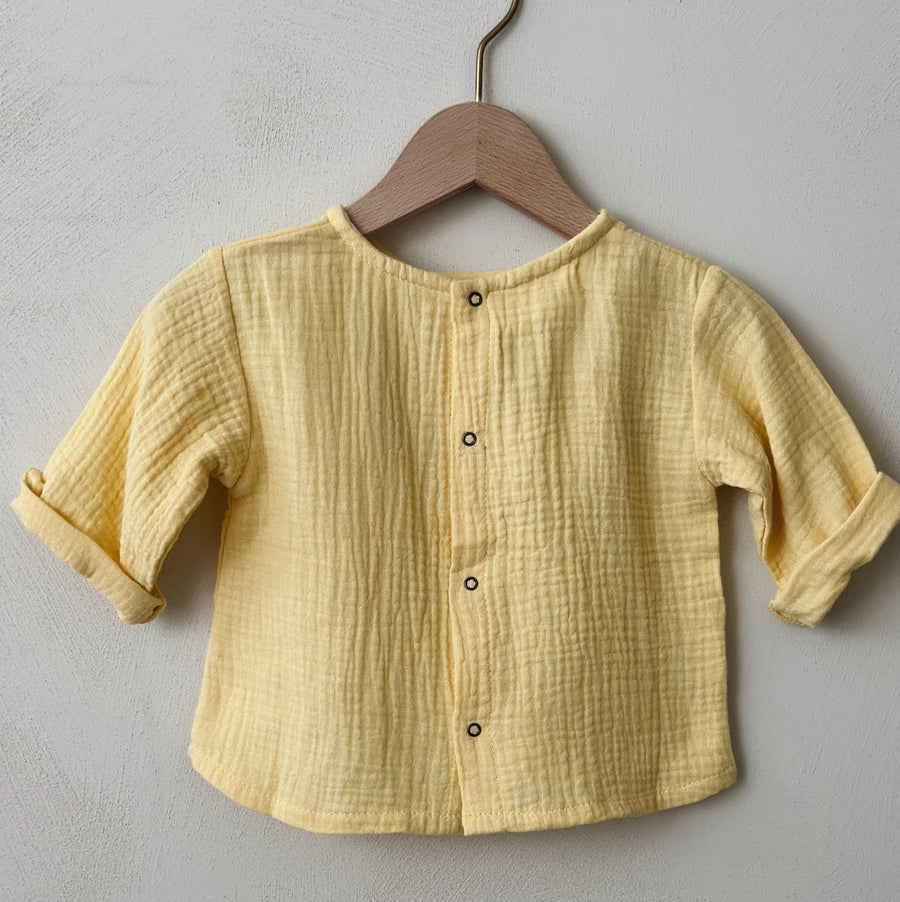 SOFT MUSLIN SHIRT LIGHT YELLOW - baby