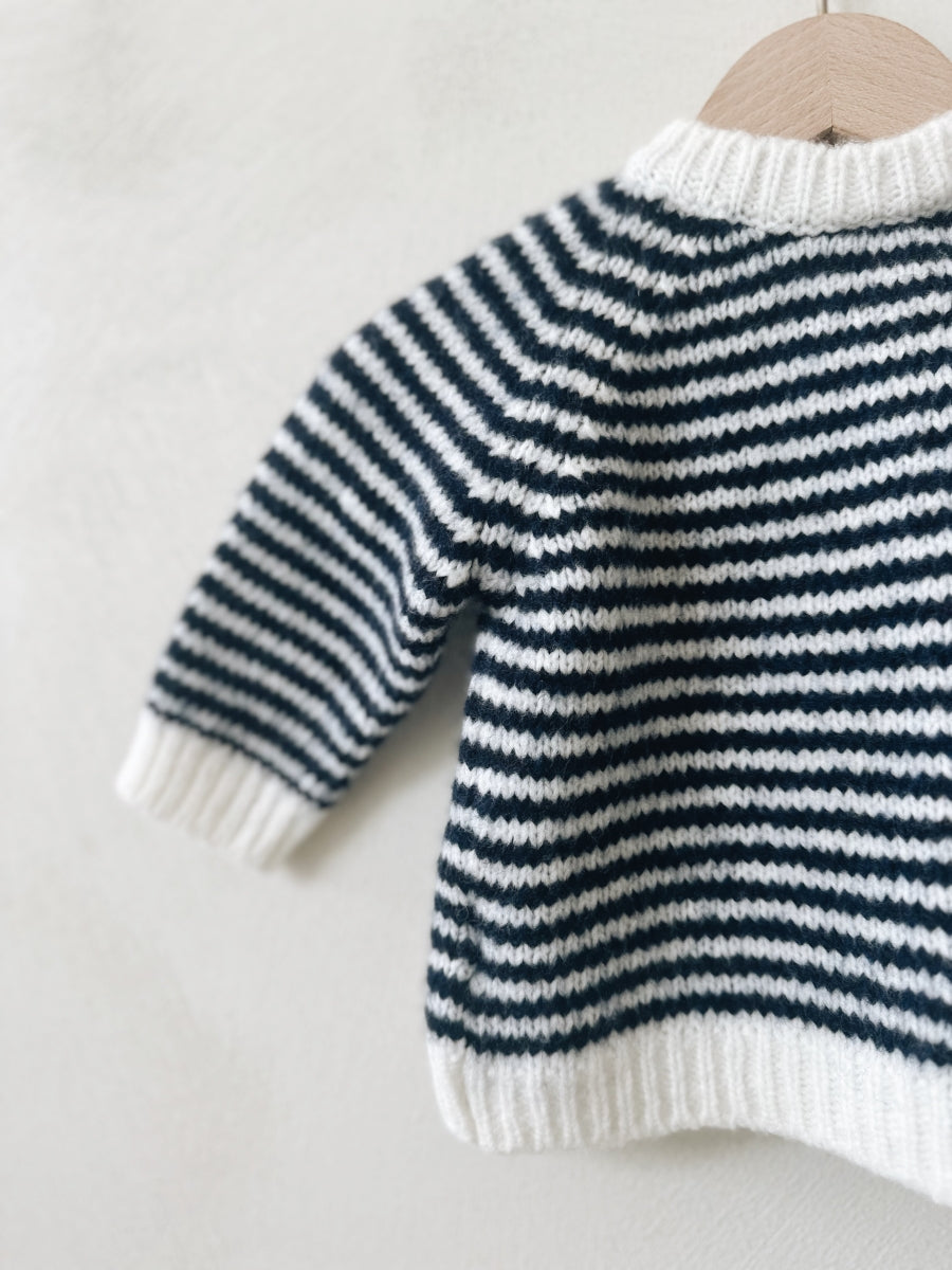 BABY JERSEY RANGLAN - NAVY STRIPES