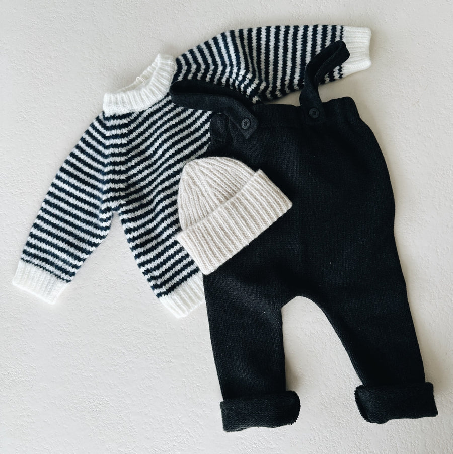 BABY JERSEY RANGLAN - NAVY STRIPES