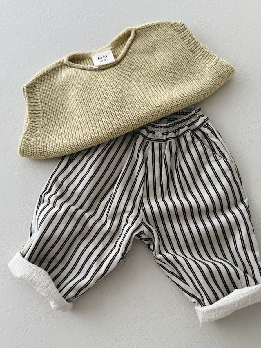 STRIPED TROUSERS - CACAO