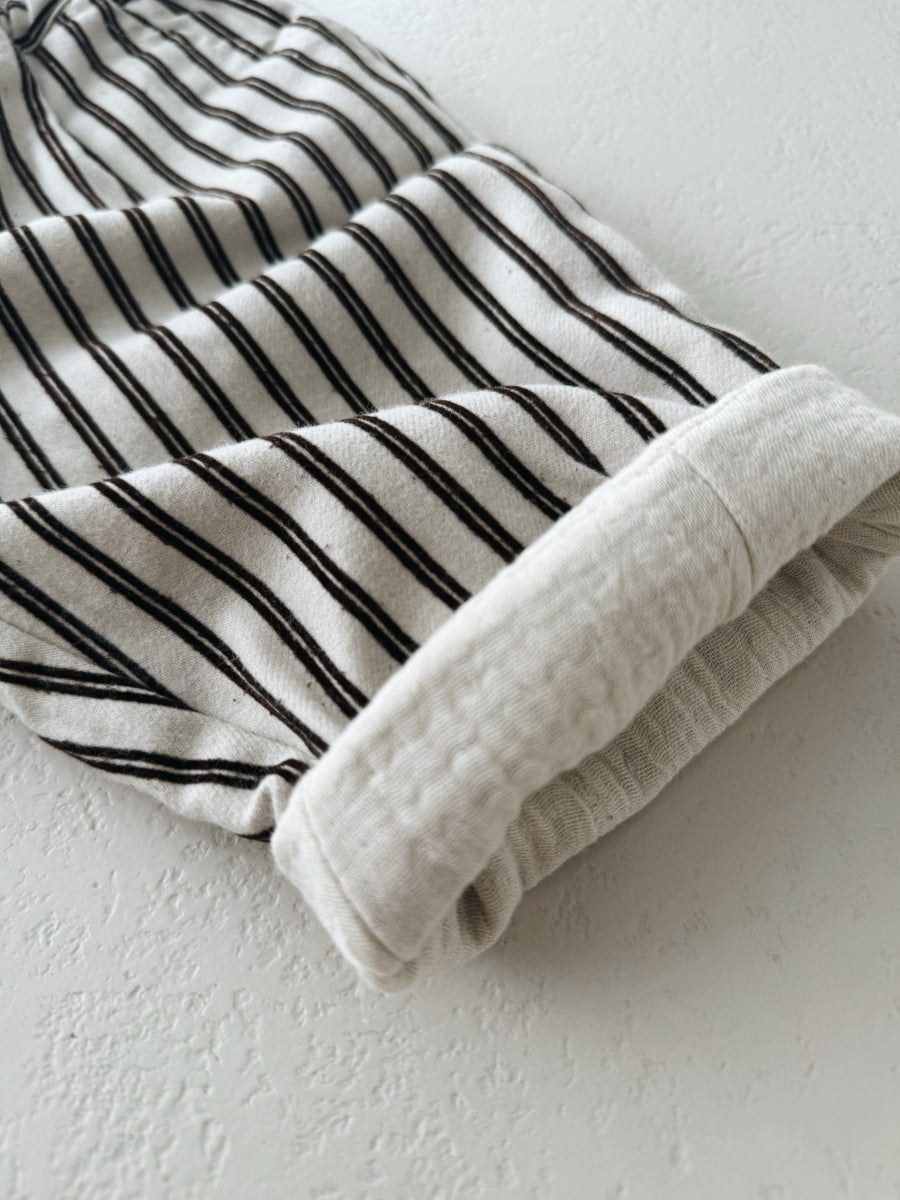 STRIPED TROUSERS - CACAO