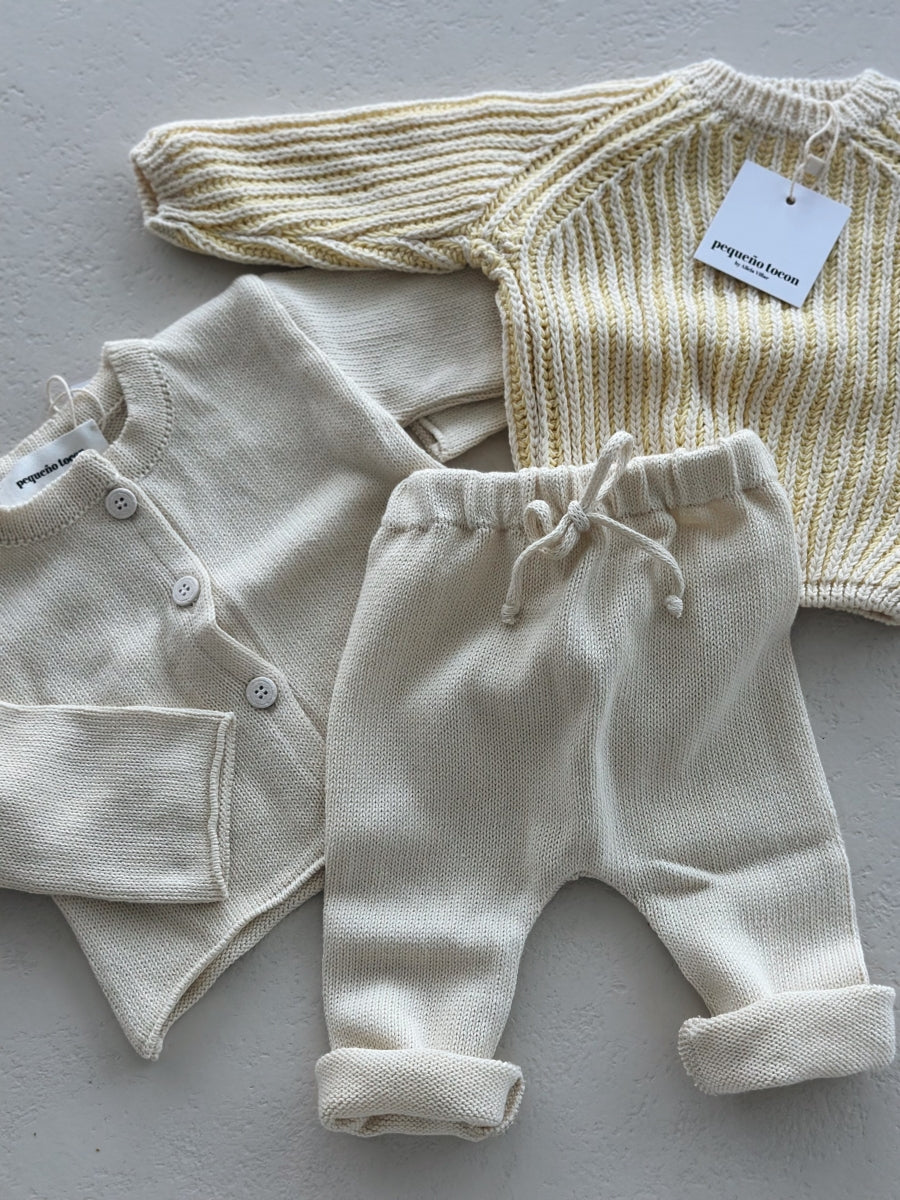 SOFT KNITTED SWEATER - butter yellow