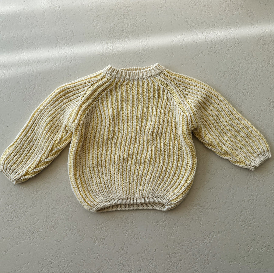 SOFT KNITTED SWEATER - butter yellow