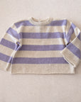 COTTON STRIPED SWEATER LILA - BABY & KIDS