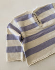 COTTON STRIPED SWEATER LILA - BABY & KIDS