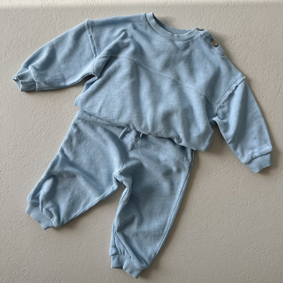 FLEECE SWEATER BLUE - baby boy