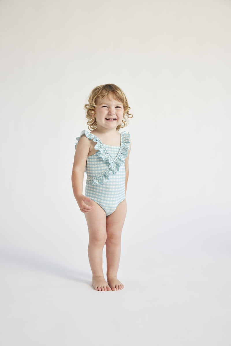VICHY RUFFLE SWIMSUIT - 9m up to 2y