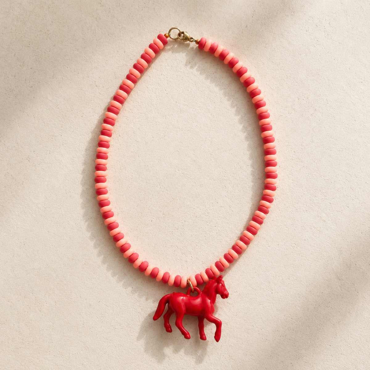 Kinderketting Paard rood