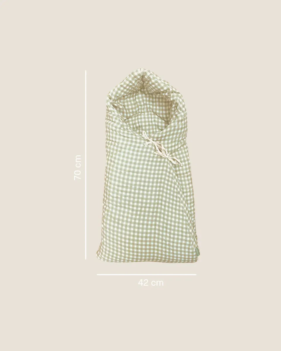 VOETENZAK - GREEN VICHY