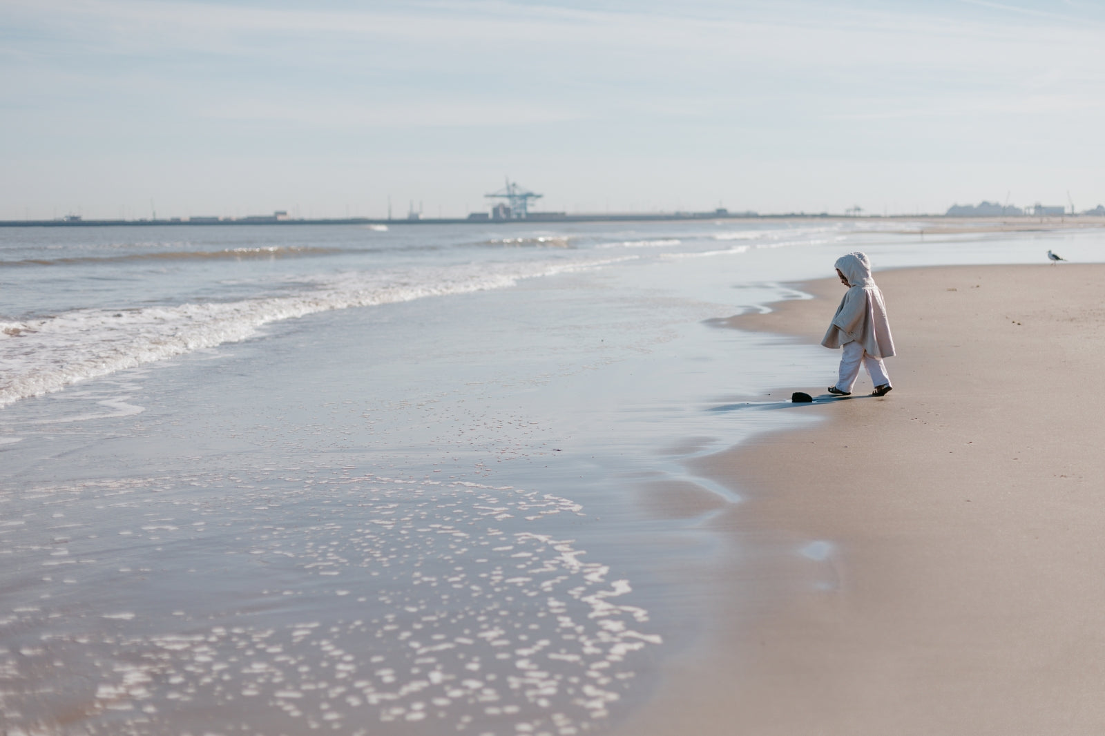 WINTERPONCHO - CREAM 9m-3Y