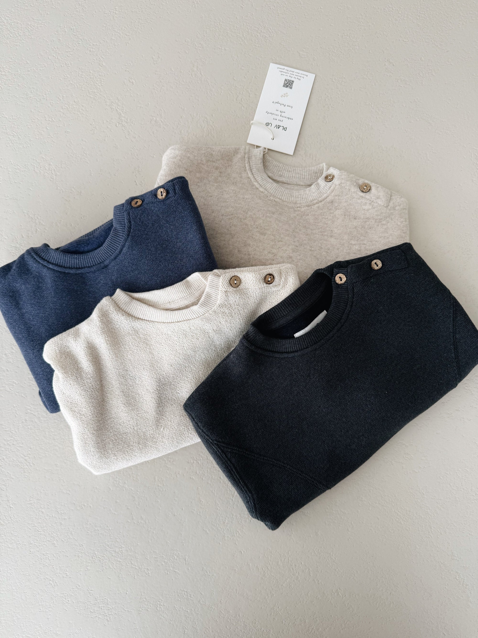 FLEECE SWEATER - BEIGE MELANGE