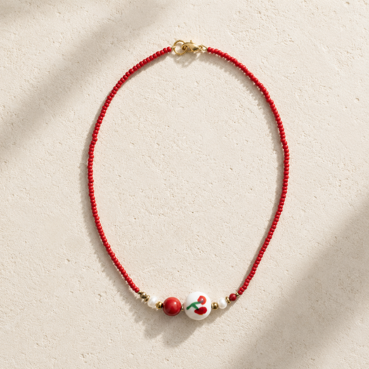 Kinderketting Kers Rood
