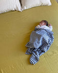 Muslin bamboo blanket - Vichy Blue