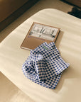 Muslin bamboo blanket - Vichy Blue