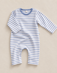 Newborn overall biologisch katoen - blue stripes