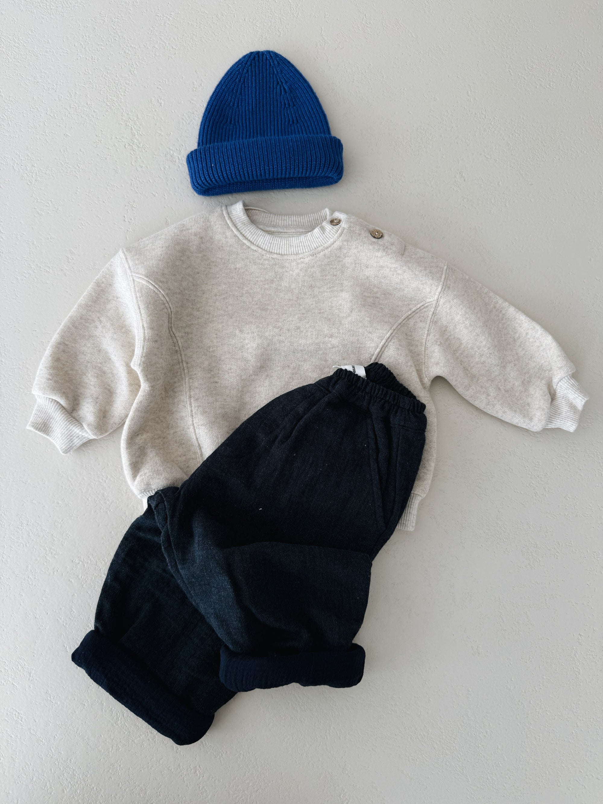FLEECE SWEATER - BEIGE MELANGE