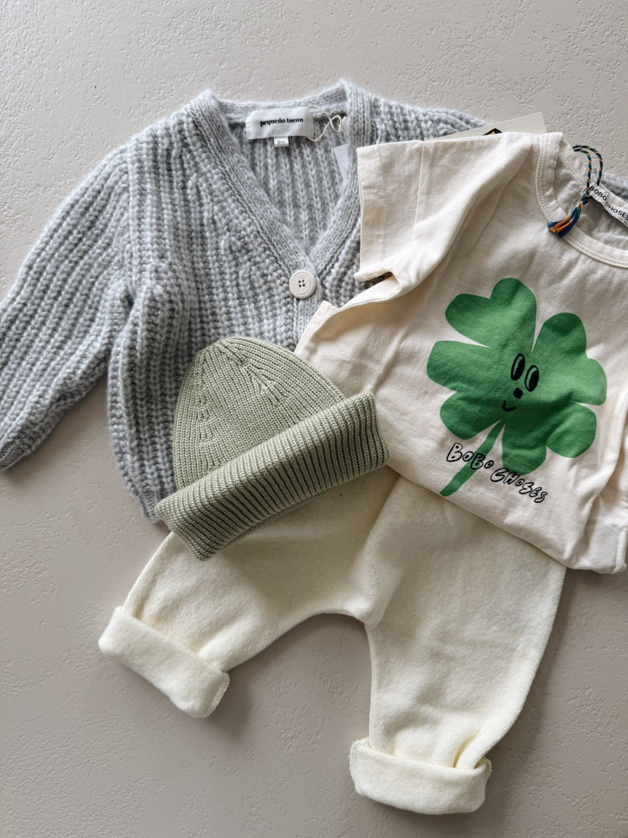 CARDIGAN WOOL - LIGHT GREY