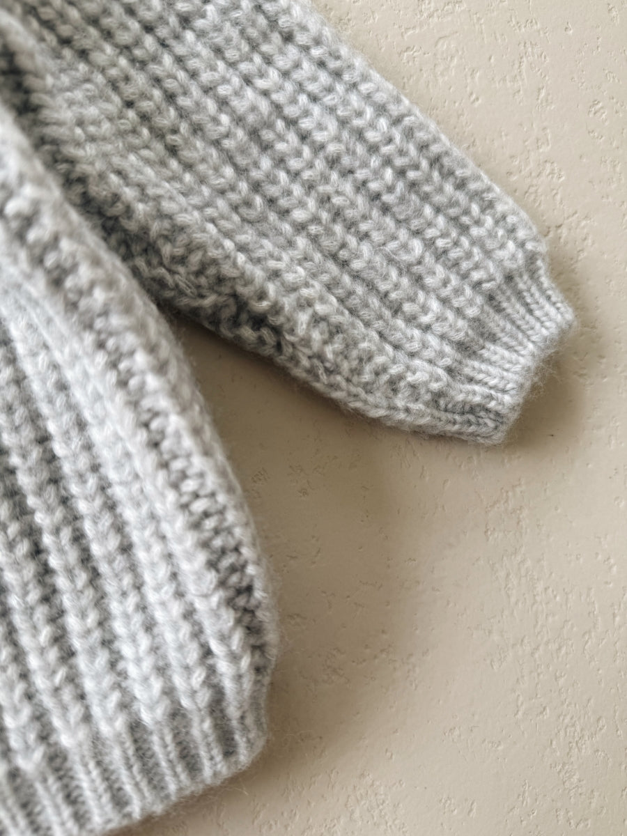 CARDIGAN WOOL - LIGHT GREY