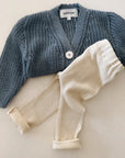 COTTON KNIT CARDIGAN BLUE - BABY & KIDS