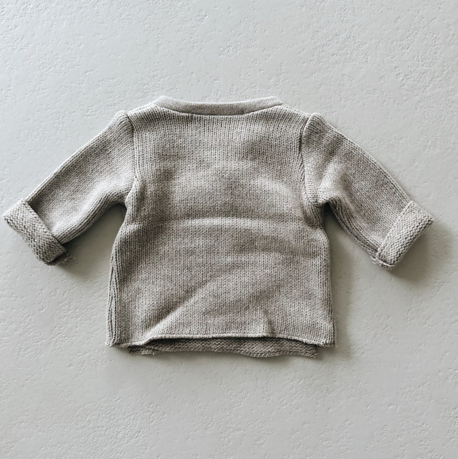 SOFT BABY CARDIGAN - BEIGE - last one 3m