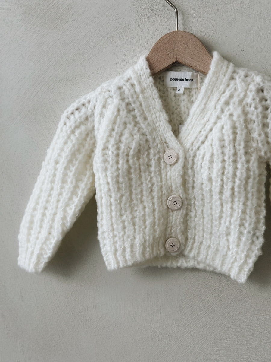 CARDIGAN ECRU - 1m up to 4y