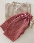 COTTON KNIT VEST TAN - BABY & KIDS