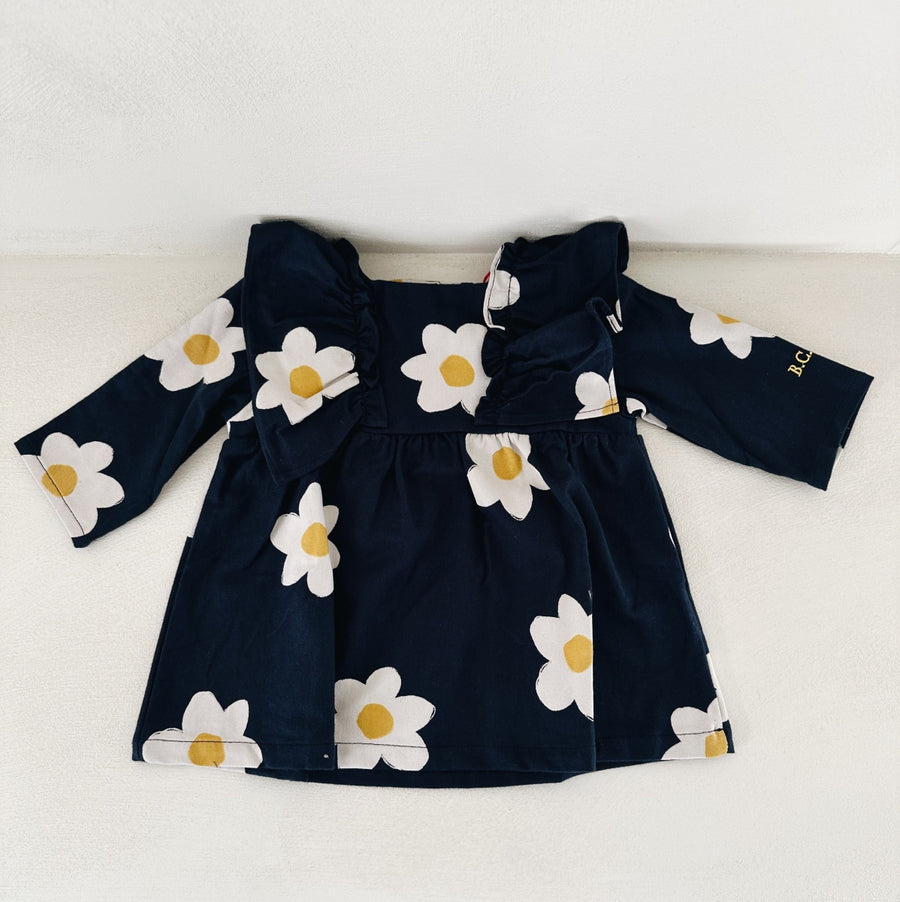 BABY BIG FLOWER RUFFLE WOVEN DRESS 6m